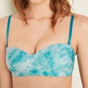 NEW! Victoria's Secret Blue Tie-Dye Multi-Way Lightly Lined Bra size Large
